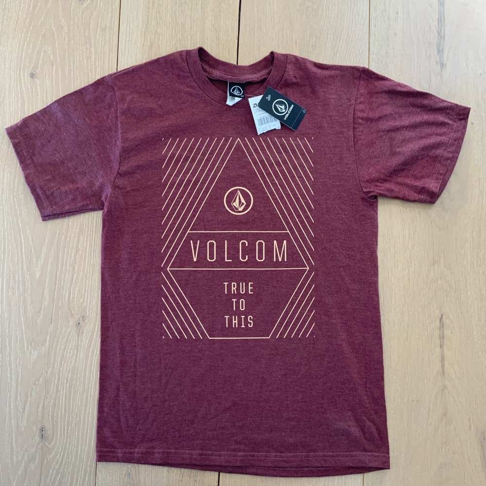 NWT Volcom Burgundy  Boys T-shirt Size S